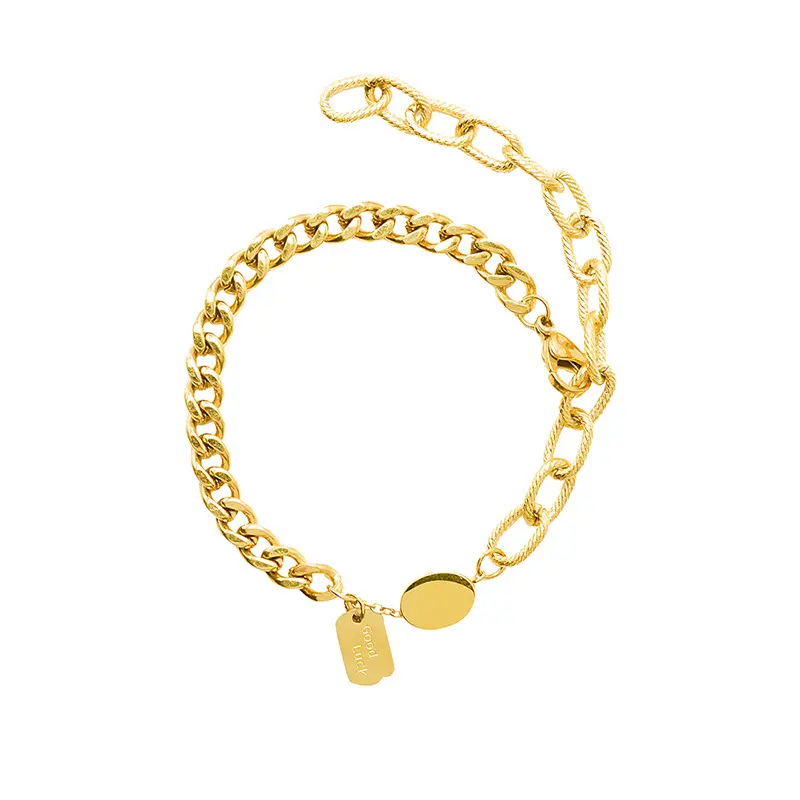 נישה עיצוב גיאומטרי אלמנט צמיד זהב-מצופה אור יוקרה רוח מעודן מתנת יום הולדת יד צמיד עבור בנות