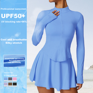 Ensembles <span class=keywords><strong>anti</strong></span>-<span class=keywords><strong>uv</strong></span> pour l'extérieur avec logo personnalisé pour femmes vêtements de protection solaire minces à séchage rapide collants Upf 50 + vêtements <span class=keywords><strong>anti</strong></span>-<span class=keywords><strong>uv</strong></span> de protection solaire froids - Product Image 1
