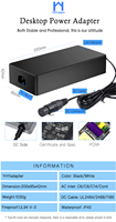 Distributeur automatique 12V 15V 19V 24V 100W 120W 150W 200W 240W 300W chargeur alimentation