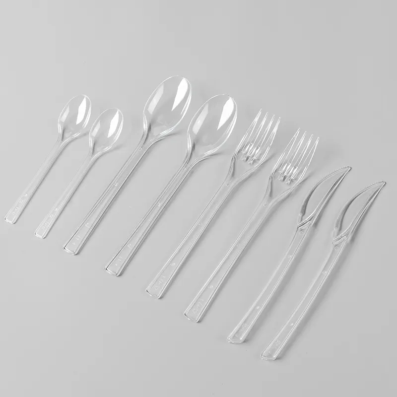 Ps Transparante Plastic Bestek/Servies/Bestek Set