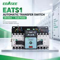 EBASEE Commutateur de transfert automatique double alimentation 100A 3P 4P 10A-1250A Type MCCB Classe CB ATS pour distribution d'énergie de générateur