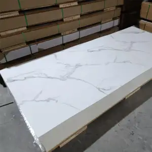 Độ bóng cao nền UV trang trí PVC nhà cung cấp Faux đá cẩm thạch Giá tường trong nhà um tùm tường Bảng điều chỉnh trang trí