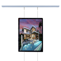 Cadres d'affichage lumineux pour vitrine, en acrylique mince, double face, avec éclairage LED, haute luminosité, écologiques, garantie 3 ans