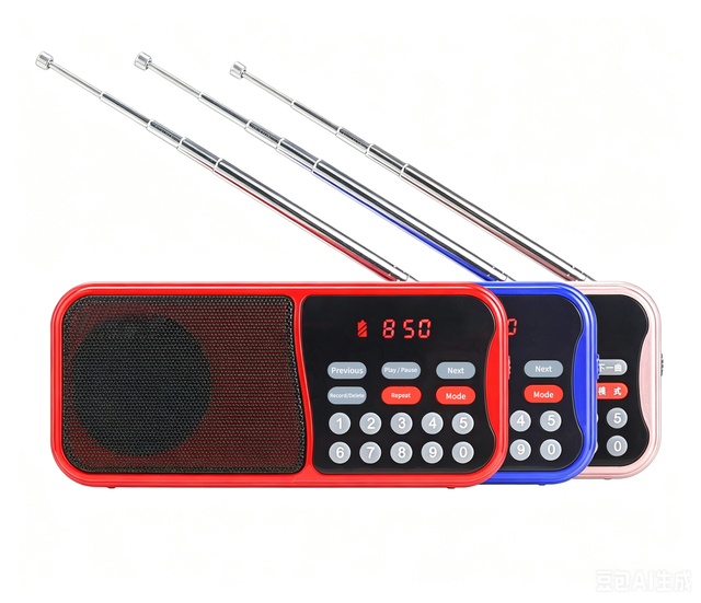 Portable Mini Digital Speaker with FM Radio and Flashlight Stereo Portable Radio