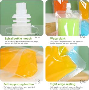 Wholesale Suction Nozzle Bag Water Drink Plastic Drinking Bag Thickened Supermarket Drink Packing Plastic Shopping Bag - Product Image 2