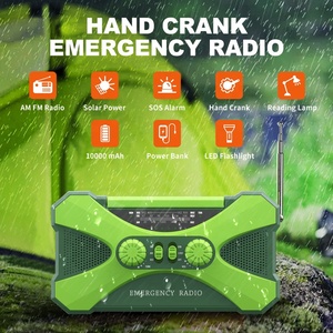 Năng lượng mặt trời Radio Hand Crank Charger ngoài trời Led đèn pin Dynamo với đèn đọc sách 10000mAh 5200mAh ngân hàng điện - Product Image 3
