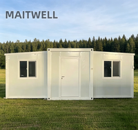 Case Mobili Pieghevoli in Acciaio e Legno a Montaggio Rapido con Design Moderno, Case Container Confortevoli Pieghevoli ed Espandibili