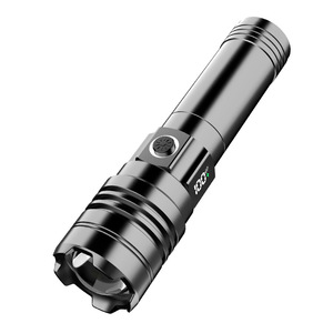 Linterna de Alta Potencia 19Baba de Aleación de Aluminio, Alcance de 100-200m, Recargable, con Zoom, para Uso en Exteriores y en el Hogar - Product Image 1