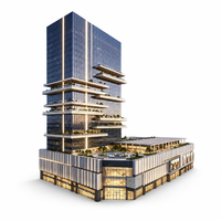 Edificio Comercial Moderno de Estructura de Acero de Gran Altura, Personalización Profesional, Prefabricado, Resistente al Viento y a Terremotos