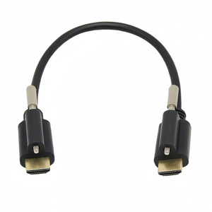 HDMI 2.0 Male To Male <b>Cable</b> <b>With</b> Locking Screws 4K 60Hz High Definition Audio Video Connector Copper Wire Gold Plated - Product Image 4