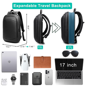 पुरुषों का बिजनेस बैकपैक स्लिम एक्सपेंड वाटरप्रूफ ट्रैवल लैपटॉप बैग यूएसबी चार्जर पोर्ट बड़े काम कंप्यूटर बैग कॉलेज लैपटॉप - Product Image 2