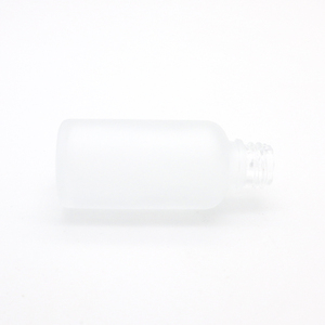 Botella redonda de vidrio transparente personalizada, con tapa de anillo dorado para aceite esencial - Product Image 2