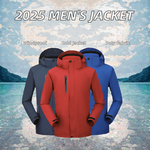 Chaqueta con Capucha de Invierno 2025, Nueva, Ligera, Unisex, Delgada, Cortavientos, con Logotipo Personalizado en la Parte Delantera, para Trabajo, Deporte al Aire Libre, con Cierre de Cremallera - Product Image 3