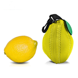 Sac à déjeuner portable pour enfants, motif silhouette de fruits de dessin animé mignon, en néoprène, style japonais moderne, étanche, avec fermeture éclair, anti-écrasement - Product Image 3