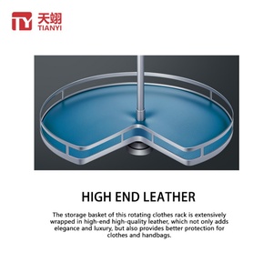 Modern Minimalist Aluminum Alloy <b>Ceiling</b> <b>Mount</b> 360 Rotating 3-Layer <b>Clothes</b> Organizer Hanging Stand Multi-Functional <b>Drying</b> - Product Image 3