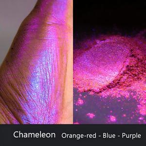 Pigment optique effet miroir caméléon, poudre chromée multichrome <span class=keywords><strong>à</strong></span> changement de couleur pour nail art, peinture automobile, décoration en résine époxy - Product Image 4