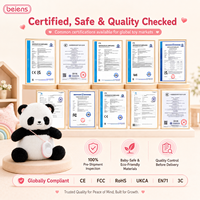 Peluche intelligente Beiens A1 AI LeLe Panda avec fonction de mémoire ChatGPT, assistant de croissance IA pour enfants, noir et marron, en polyester, cadeau