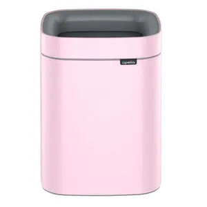 Home Open Top Metal Pink Kids Trash Can