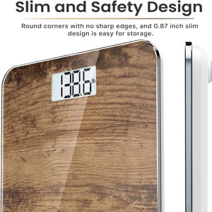 180kg 396lbs <span class=keywords><strong>Balance</strong></span> de poids numérique intelligente en grain de bois - Product Image 5