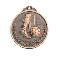 Médailles sportives en métal Or Argent Médailles sportives Conception 3D personnalisée Ballon de football Trophées Médaille