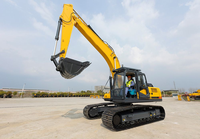 Mini-pelle compacte ZG135S de 13,5 tonnes avec godet de 0,55 m³, très bien notée, pour l'aménagement paysager, l'irrigation agricole et les travaux d'infrastructure rurale