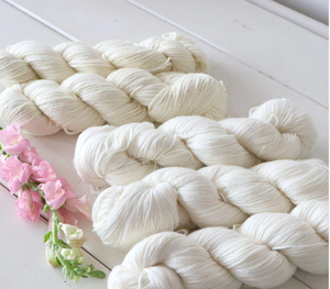 Sợi len merino không nhuộm với lụa, Mohair, <span class=keywords><strong>Alpaca</strong></span> để nhuộm tay - Product Image 5