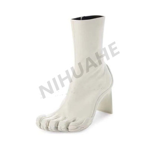 Botines de calcetín elástico con cinco puntas separadas para mujer, botines cortos tejidos con tacones cuadrados y Punta dividida de <span class=keywords><strong>estilo</strong></span> extraño, zapatos de moda - Product Image 6