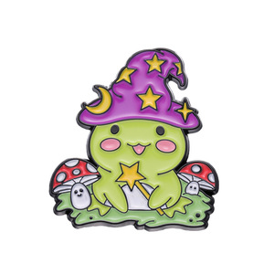 Al por mayor: Pin de solapa de metal con diseño de animales (ranas), de esmalte duro, con purpurina, estilo dibujos animados y anime, decorativo para sombreros, ropa y bolsos - Product Image 6