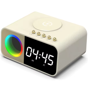 Enceinte <span class=keywords><strong>Bluetooth</strong></span> <span class=keywords><strong>portable</strong></span> 8W, Boombox sans fil avec batterie amovible, réveil, <span class=keywords><strong>charge</strong></span> rapide 15W, AUX, TF, USB, <span class=keywords><strong>mini</strong></span> enceinte - Product Image 1