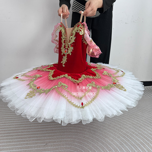 Profesional de alta calidad 7 capas niños niñas mujeres adultos <span class=keywords><strong>Don</strong></span> Quijote rendimiento desgaste terciopelo rojo Ballet tutú disfraces - Product Image 2