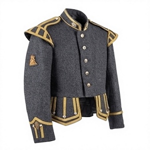Veste d'uniforme pour homme, style historique, grise, à manches longues, boutonnée, vêtement d'extérieur, costume de scène - Product Image 3