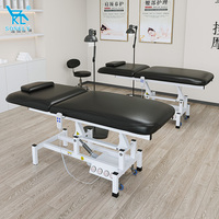 Table de traitement électrique pliable SONKLY en cuir ignifuge pour physiothérapie et chiropratique, avec cadre en fer, lit médical à hauteur réglable