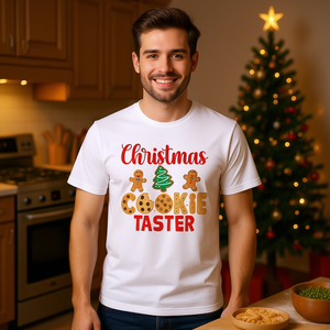 T-shirt a maniche lunghe Christmas Cookie Taster con design natalizio e girocollo - Product Image 3