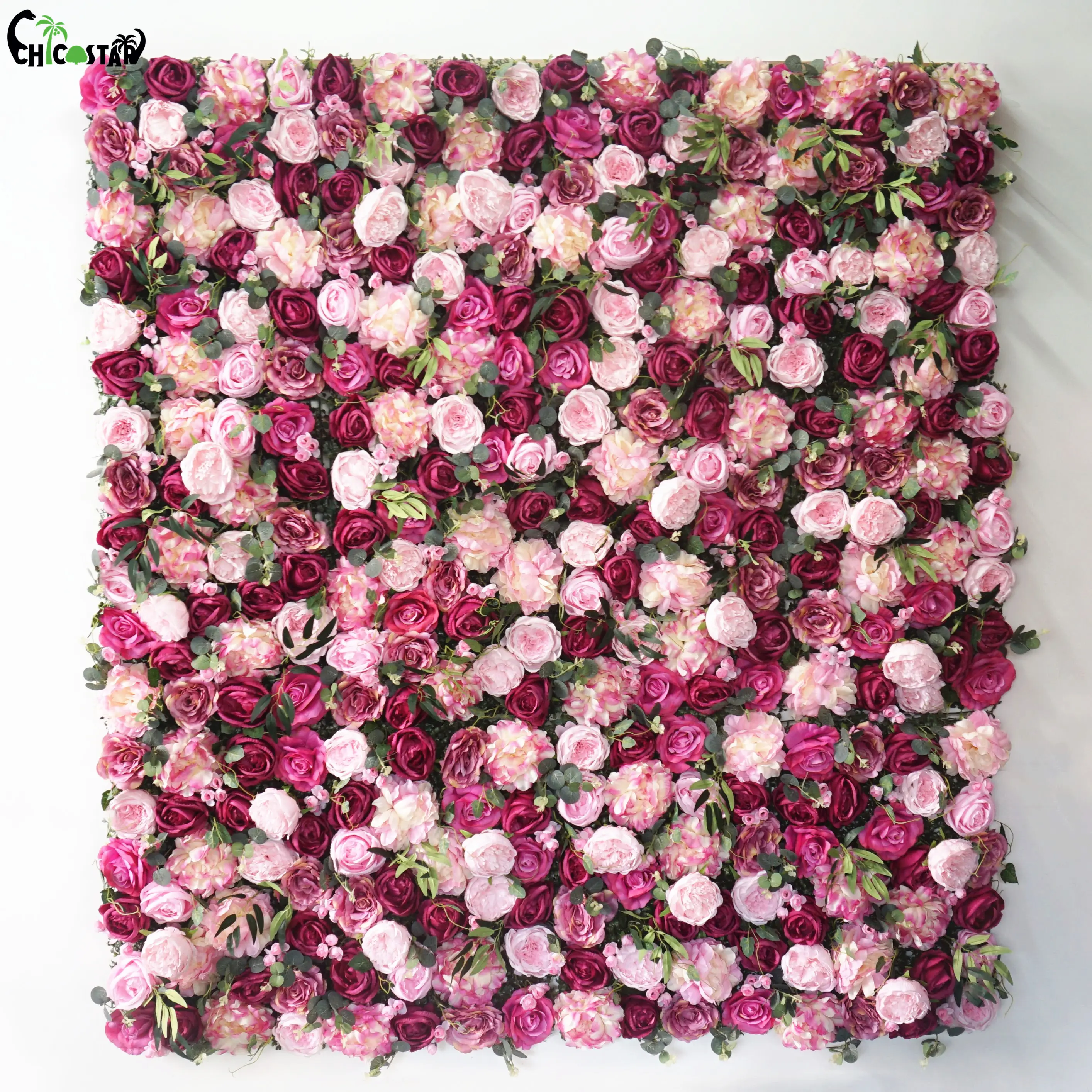 Low MOQ Wedding Decorative Backdrop Panels Artificial Flower Wall Panel