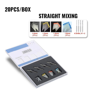 Kit <span class=keywords><strong>de</strong></span> tiges dentaires en fibre <span class=keywords><strong>de</strong></span> quartz certifiées CE, multi-tailles, pour restauration dentaire, tiges droites à visser en résine pour canaux radiculaires - Product Image 3