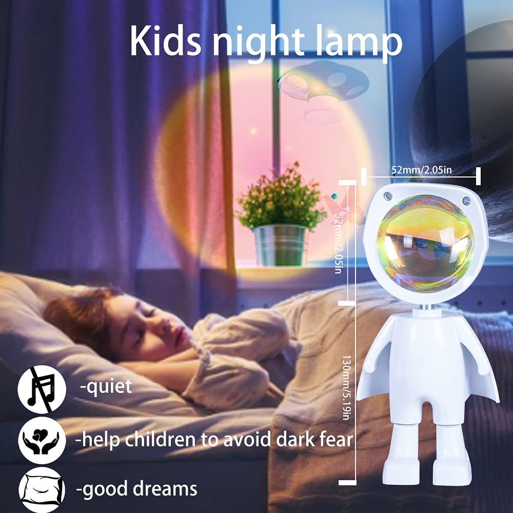 Sunset night light astronaut projection live broadcast background like galaxy projector atmosphere children's bedroom lighting
