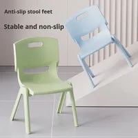 Chaise d'alimentation moderne en plastique épaissi avec dossier et bouton d'inclinaison pour enfants, idéale pour le salon