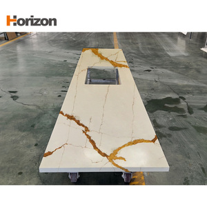 Chân Trời 0 silica Đá Nhân Tạo bên bảng trắng calacatta thạch anh nhà bếp Countertop thạch anh ngọc bích đá - Product Image 2