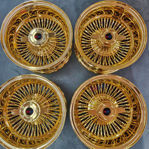 ล้อซี่ลวดขนาด 14 นิ้ว รุ่น Rev 72/100 ซี่ตรง สีทองทั้งหมด ล้อโลว์ไรเดอร์ ขอบล้อขนาด 13 นิ้ว - Product Image 3