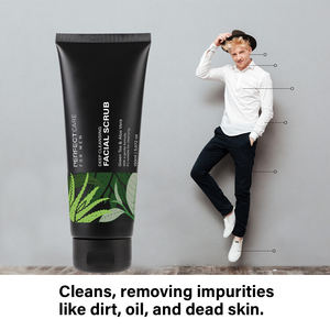 Commercio all'ingrosso da <span class=keywords><strong>uomo</strong></span> Aloe Vera Scrub per il <span class=keywords><strong>viso</strong></span> pulizia profonda <span class=keywords><strong>crema</strong></span> esfoliante con burro di karité per la pelle luminosa - Product Image 4