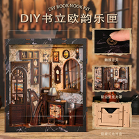 Kit de maison miniature en bois 3D à assembler, maison de poupée en bois, Fantasy Book Nook