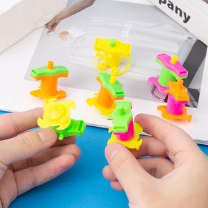 <b>Mini</b> Spinning Top Colorful Plastic Hand Shaking Drive Educational Toy For Children 2 4 Years <b>Old</b> Outdoor Play Gift - Product Image 2