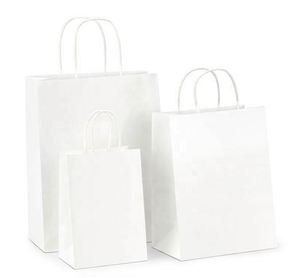 ถุงกระดาษหูบิดสีน้ำตาลขาวพิมพ์โลโก้ - Product Image 3