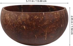 Handmade Polished Eco-Friendly Organic Wooden Coconut <b>Bowl</b> Shell with Stand and Wooden Spoon Sets - Product Image 2