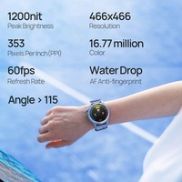 Reloj Inteligente Mibro Watch GS Active2 con GPS, Pantalla AMOLED, Monitor de Actividad Física y Sueño, Brújula, Termómetro, Respuesta a Llamadas, SDK 5G, Silicona y Acero Inoxidable