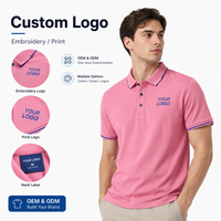 Chemises Polo en Coton Soie Premium pour Hommes, Logo Brodé Personnalisé, Polos de Golf de Luxe, Vente en Gros, Hauts Respirants Décontractés pour Affaires