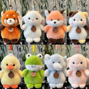 Peluches Palm Pals Panda Rouge <span class=keywords><strong>Lapin</strong></span> Jouets en Peluche Douce Poupée en Peluche Compagnon pour Enfants Mignons Mini Pendentifs en Peluche Cadeau pour l'Étude - Product Image 3