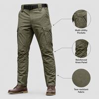 Pantalon tactique unisexe Fronter Spring, léger, coupe droite, en mélange de coton, hydrofuge et respirant, pour le travail en extérieur