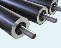 Rouleau de guidage en fibre de carbone à faible inertie et haute vitesse pour machines industrielles, avec aluminium anticorrosion