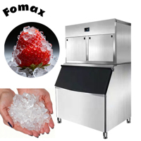 Máquina de bloques de hielo triturado directo de fábrica para uso en restaurante, máquina de hielo granular de 220V con bomba compresora, componentes de núcleo Plc